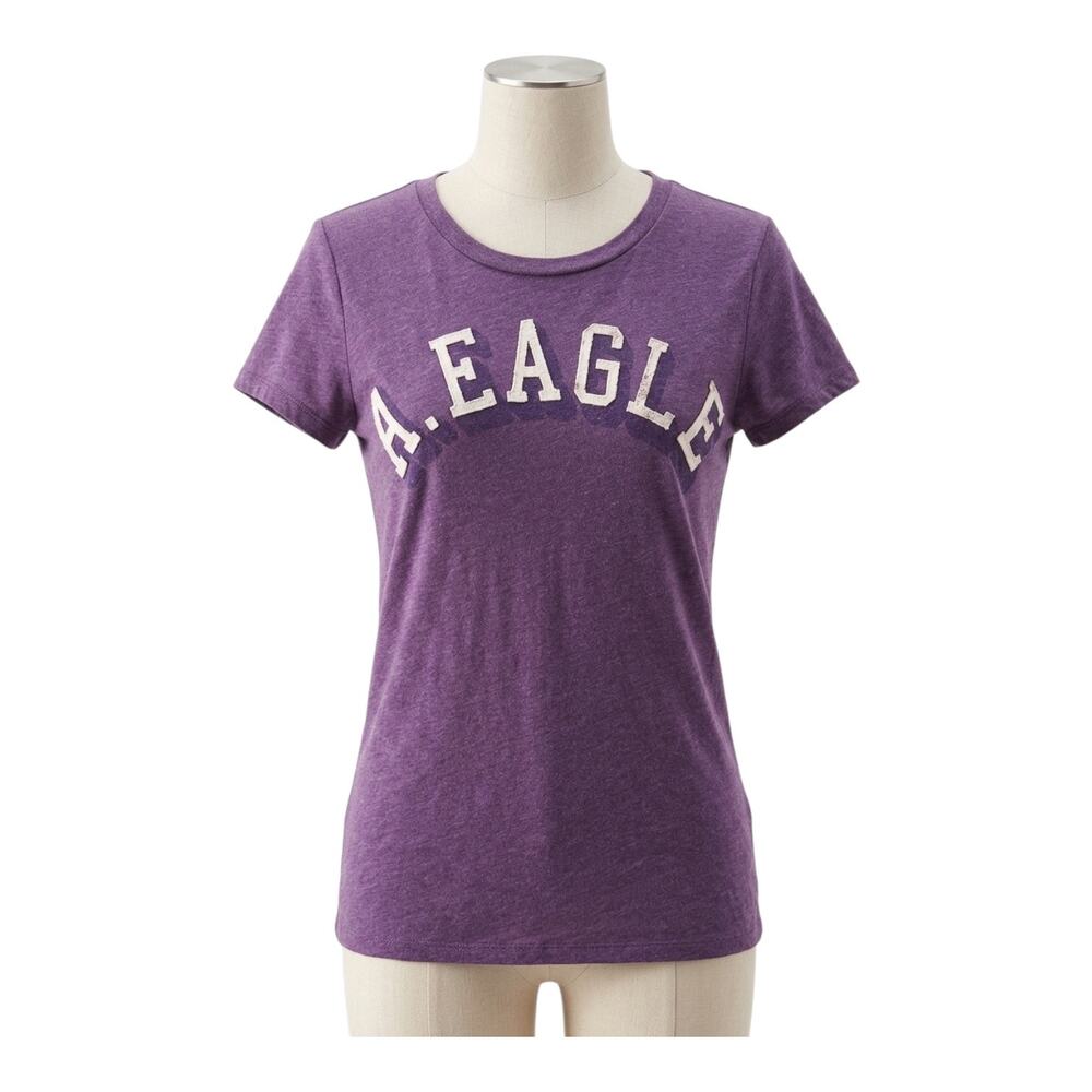 American Eagle Outfitters A.EAGLE Purple Heather Graphic Tee T-Shirt Women’s XL